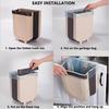 Kitchen Cabinet Door Hanging Type Kitchen Waste Bin Foldable Wet and Dry Storage Bucket
