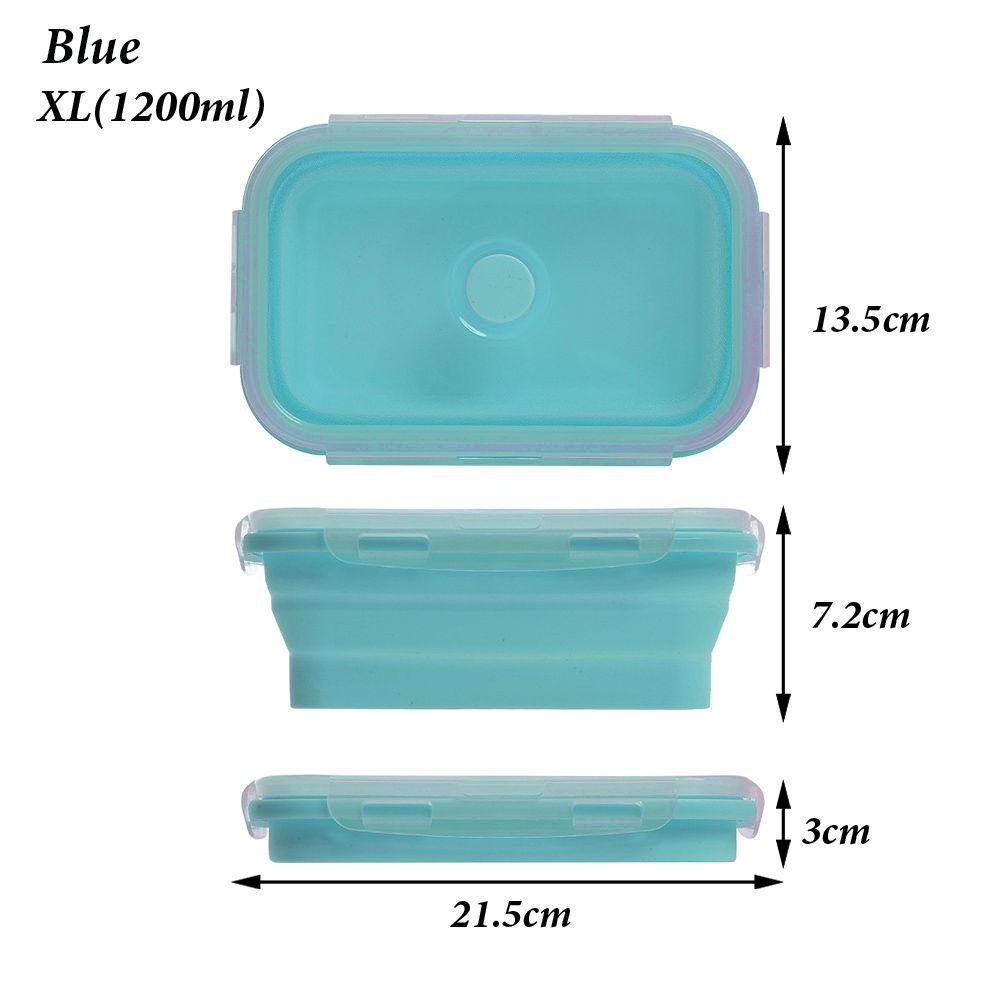 Portable Kitchen Household Silicone Food Container Folding Lunchbox Collapsible Bowl Picnic Boxes