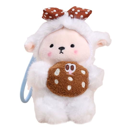 Penguin Sheep Design Plush Doll Keychain Pendant Soft Portable Mini Doll Hanging Ornament Bag