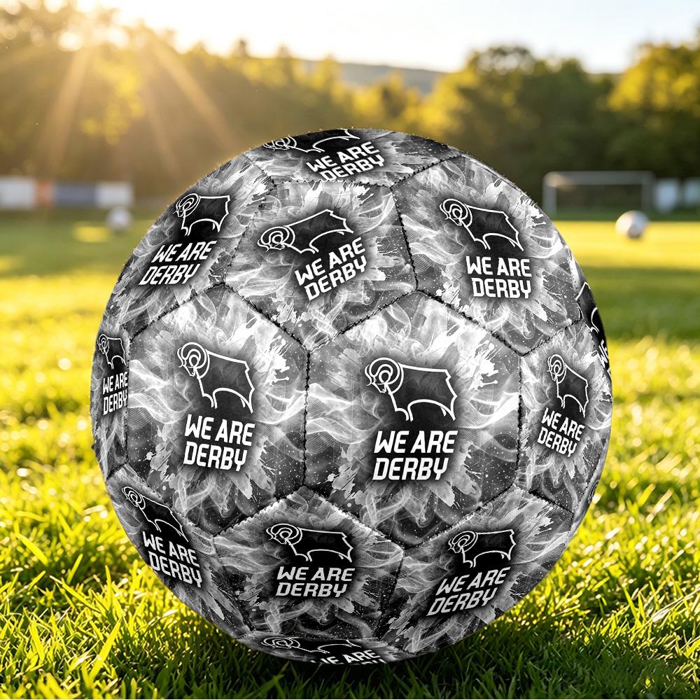 Футбольный мяч Derby County, печатный, размер 5, футбольный/баскетбольный, противоскользящий, для взрослых, матч, сувенир для футбольных фанатов