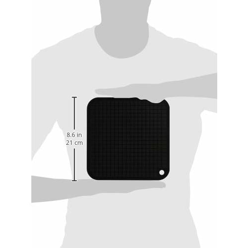 Shimomura Kogyo KIB-604 Мягкая кухонная барная разделочная доска, Сделано в Цубаме-Сандзё, Ниигата, 200 x 200 x 2мм, Черный