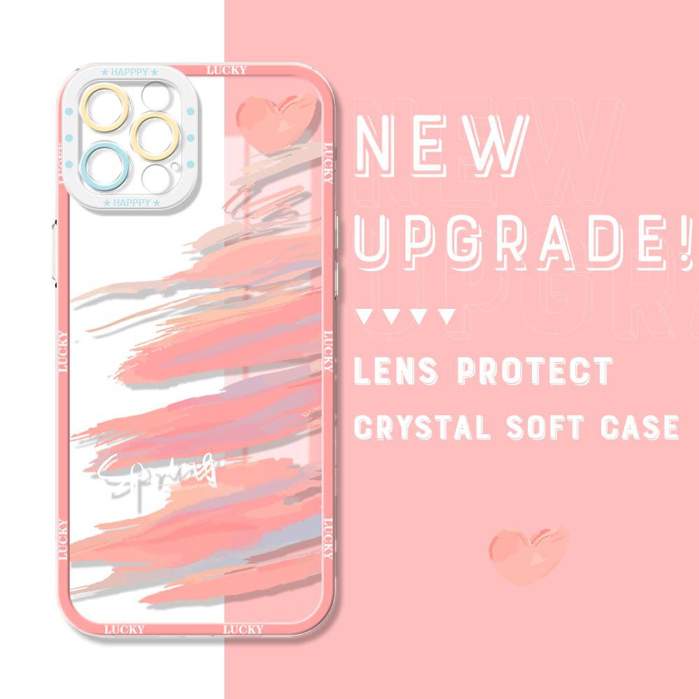 Противоударный чехол с изображением граффити и радужной любви, полное покрытие, защита камеры, прозрачный мягкий чехол для телефона