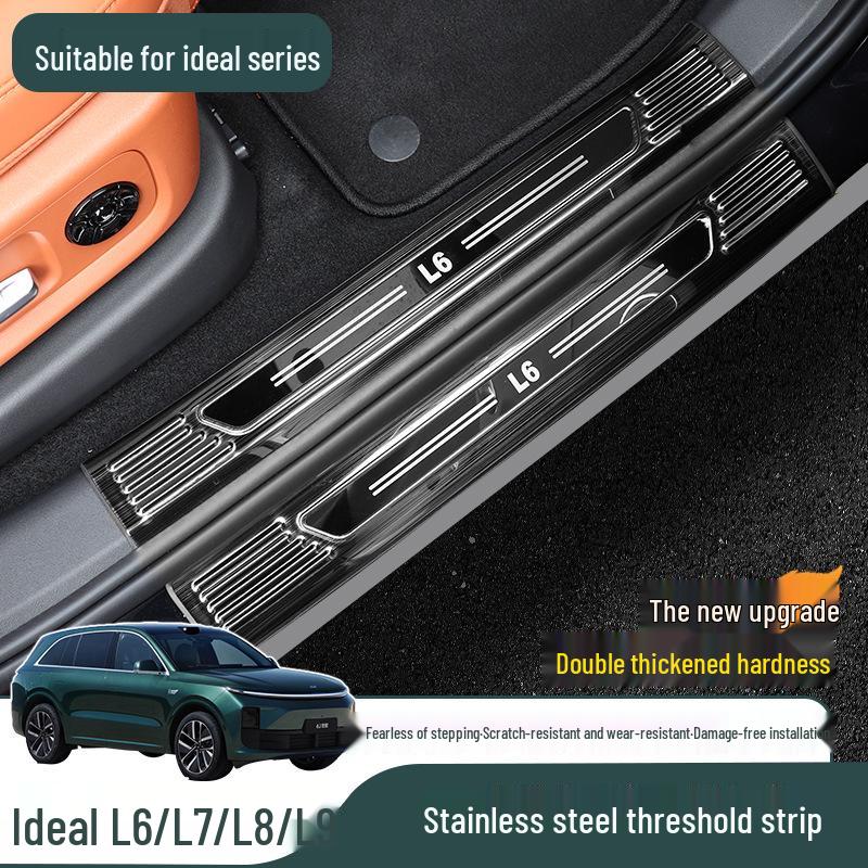 Защитная накладка на порог из нержавеющей стали для Ideal L6-L9, Аксессуар для улучшения интерьера автомобиля