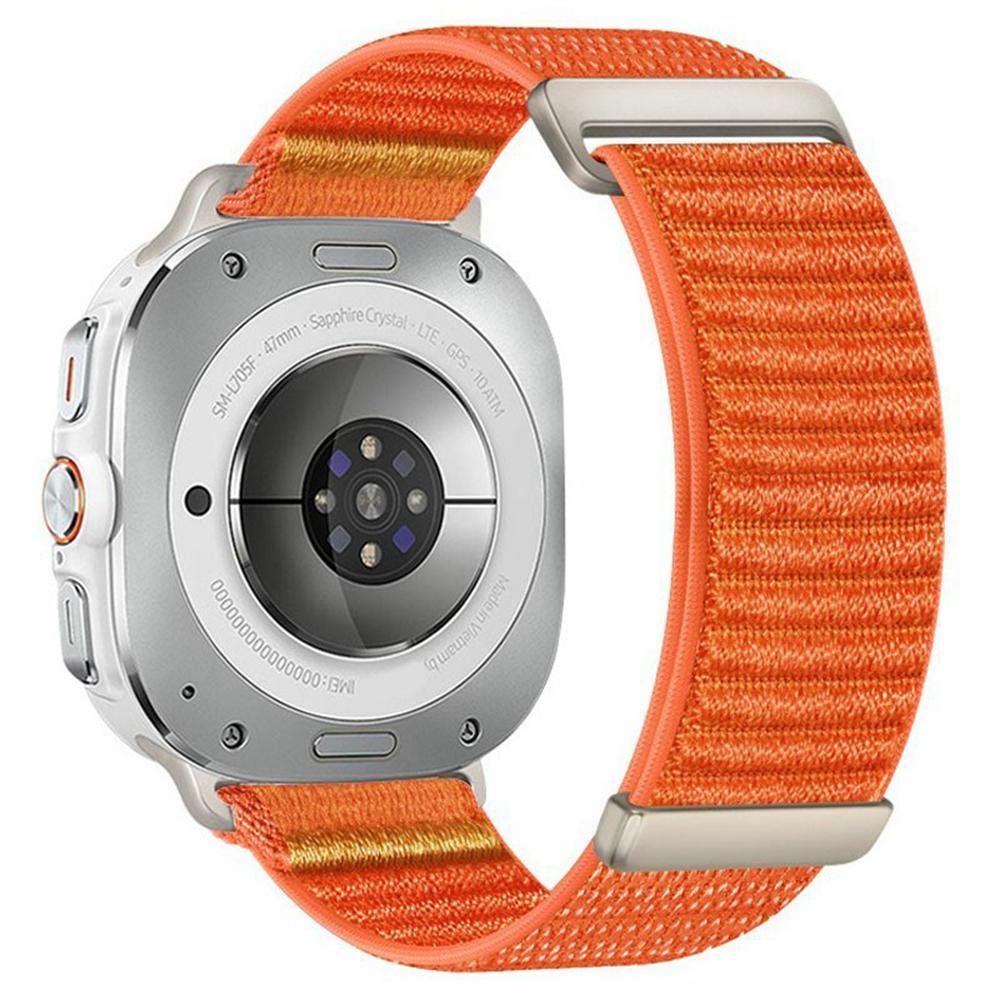 For Samsung Galaxy Watch Ultra (2025) 47mm / Ultra 47mm Watch Band Two-Piece Magic Tape Nylon Woven Wrist Strap