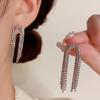 Темпераментные металлические серьги-кисточки на длинной цепочке, уникальный дизайн, модные серьги, легкая роскошь, высококлассные серьги
