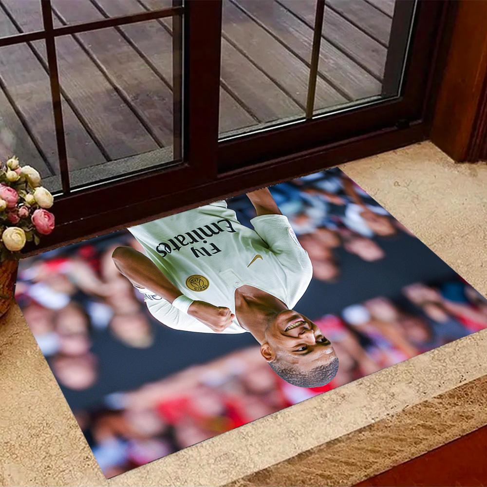 Kylian Mbappé Celebration Area Rug Suitable for Hallway Balcony Bedrooms Outdoor Antislip Carpet Decorate Offices