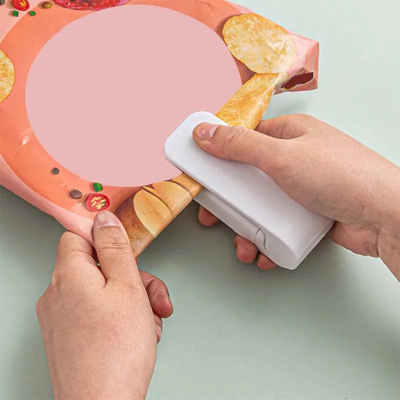 Термопластиковый пищевой пакет с застежкой Портативный запайщик Мини-машина для запечатывания термопакетов Упаковочный запайщик Пакеты Упаковка Кухонные принадлежности