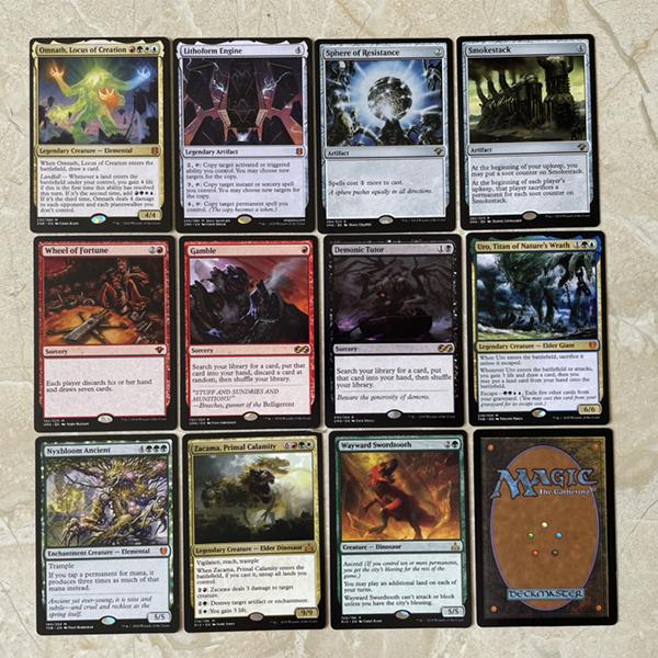 Новые 107 шт. карты Magic The Gathering с синей рубашкой, карты-прокси MTG