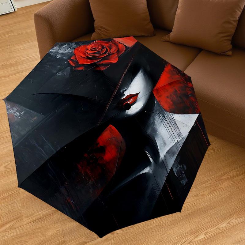 1pc woman hat Automatic Open/Close Umbrella Compact Folding Umbrella with 8-Rib Shaft for Women/Men, Elegant Birthday1165S