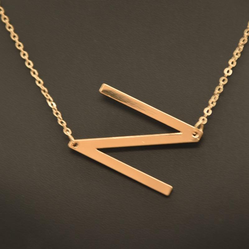 Женское ожерелье из 26 английских букв с орнаментом, пульсирующая цепочка, персонализированное ожерелье с буквами