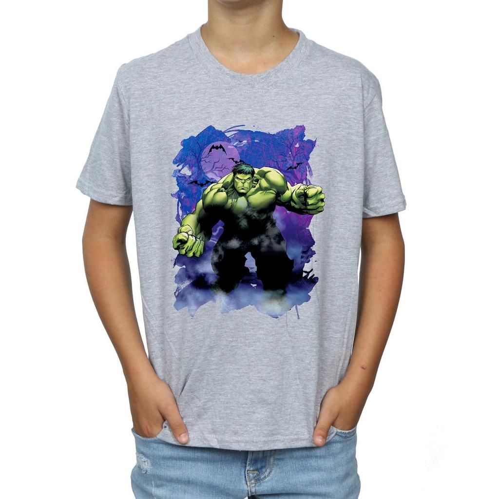 Marvel Футболка для мальчиков «Халк Хэллоуин с жутким лесом»