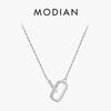 Lock Design Sparkling Clear CZ Necklace 925 Sterling Silver Chain Necklace For Women Fine Jewelry Wedding Gift