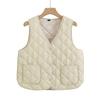 New Middle-aged and Old Mothers Wear Down Cotton Vests, Women's Autumn and Winter Velvet Thermal Vest, and Wear a Vest Jacket.