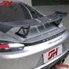 Carbon Fiber GT4 Rear Wing for Porsche 718 (2017-2025) - Easy Non-Destructive Installation, High-Quality Dry Carbon Fiber.