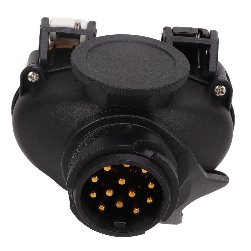 Dual Socket Trailer Plug Adapter 13 Pin to 7 Pin Conversion Adapte Dual Socket Plug Caravan