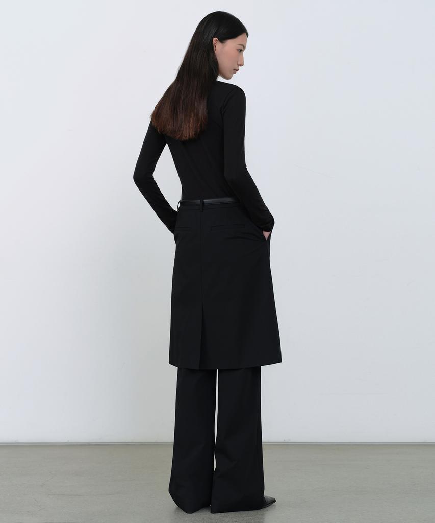 MUSINSA STANDARD WOMAN Women'S Skirt Layered Slacks [Black]