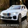 Литой под давлением масштаб 1/32 Модель автомобиля BMW X5 из сплава со звуком и светом Детская игрушка для мальчика Транспортное средство Подарок на день рождения Внедорожник Домашний декор