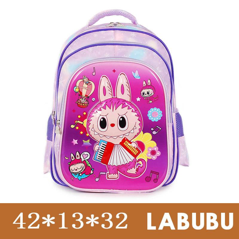 Школьный рюкзак Labubu Мультяшный школьный рюкзак Милый 16-дюймовый Большой вместимости 3D Жесткий каркас Школьный рюкзак
