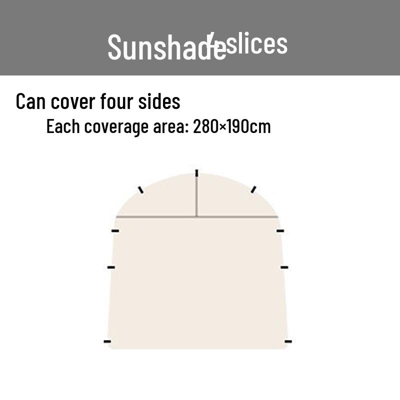 Купольная палатка: Солнцезащитный тент для нескольких человек, защита от непогоды, портативный для кемпинга на открытом воздухе.