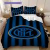 Inter Milan Legacy: Blue Black Pride Three-piece set (1 * duvet cover + 2 * pillowcase, without core) Bedding set Christmas birthday gift