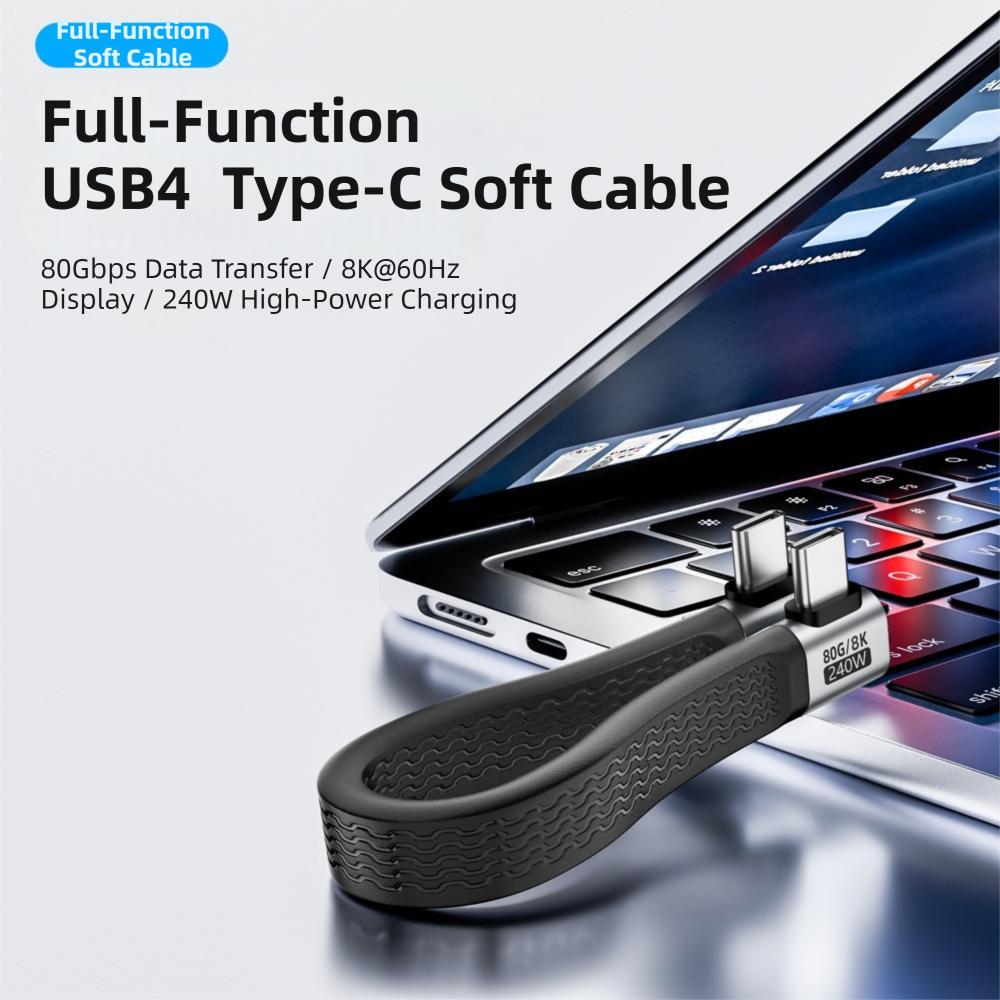 80Gbps USB4.0 Type-C Cable 8K 60HZ Charging Line Extension Converter for Laptop Mobile Phone