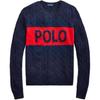Polo FW25 Женский свитер с косами и буквой 211763839-001