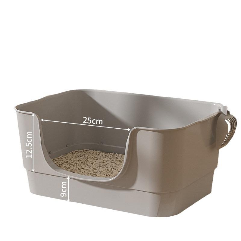 Кошачьи лотки Сверхбольшие Очень большие Открытые Полузакрытые Туалет для питомцев Защита от брызг Кошачий лоток Миска для питомца Универсальные товары