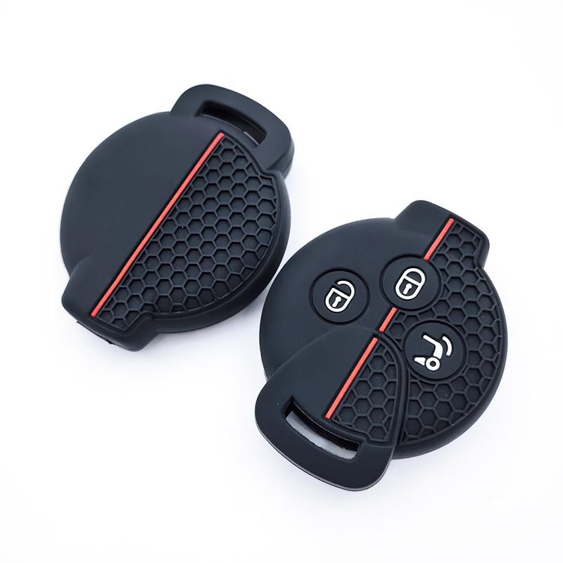 Car Silicone Remote Key Case Fob Shell Cover For Smart Fortwo City Coupe Cabrio Crossblade Roadster K Forfour 2007 -