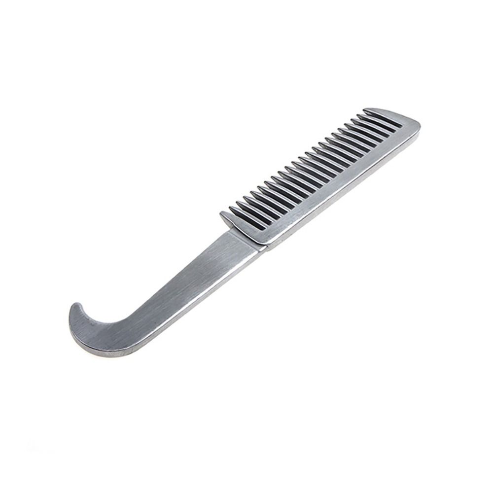 1Pcs Thickened Tooth Horse Grooming Brush Aluminum Alloy Bristle Riding Brush  Horse Cleaning Tool