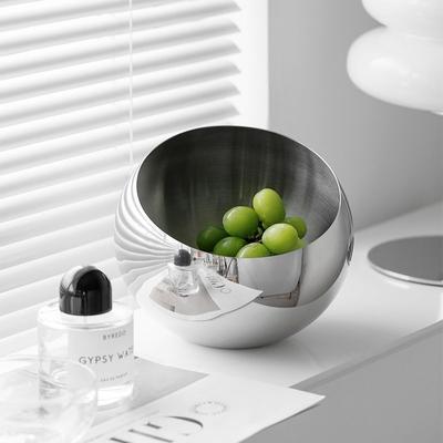 Фруктовница из нержавеющей стали, Фруктовница Nordic Simple, Посуда для дома в гостиной, Креативная легкая роскошная раковина для хранения орехов,