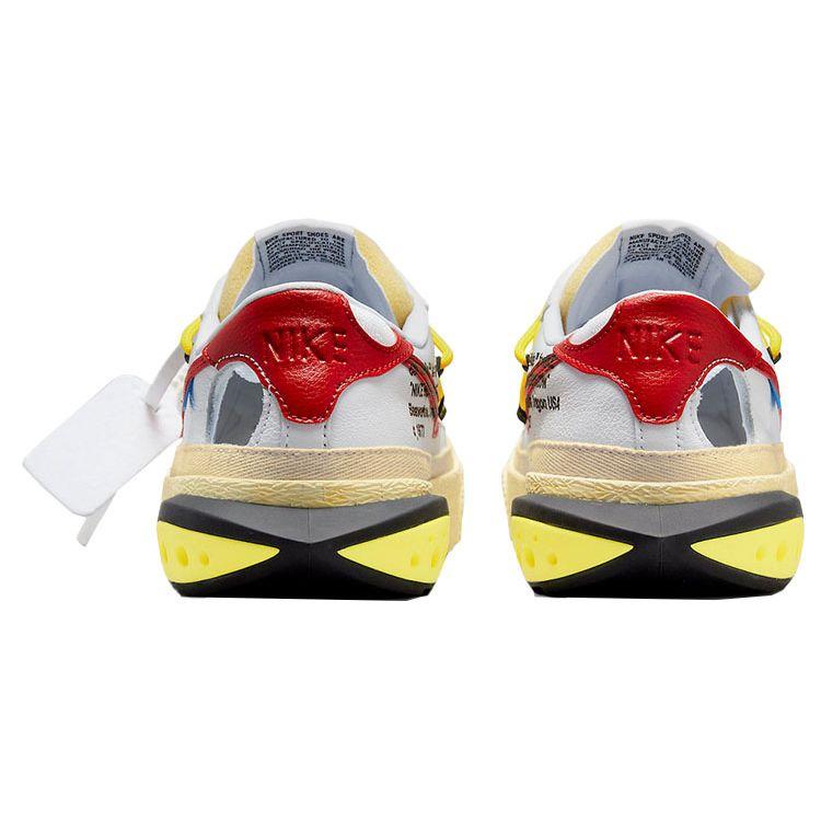 Off-White X Nike Blazer Low White University Red Unisex Sneakers DH7863-100