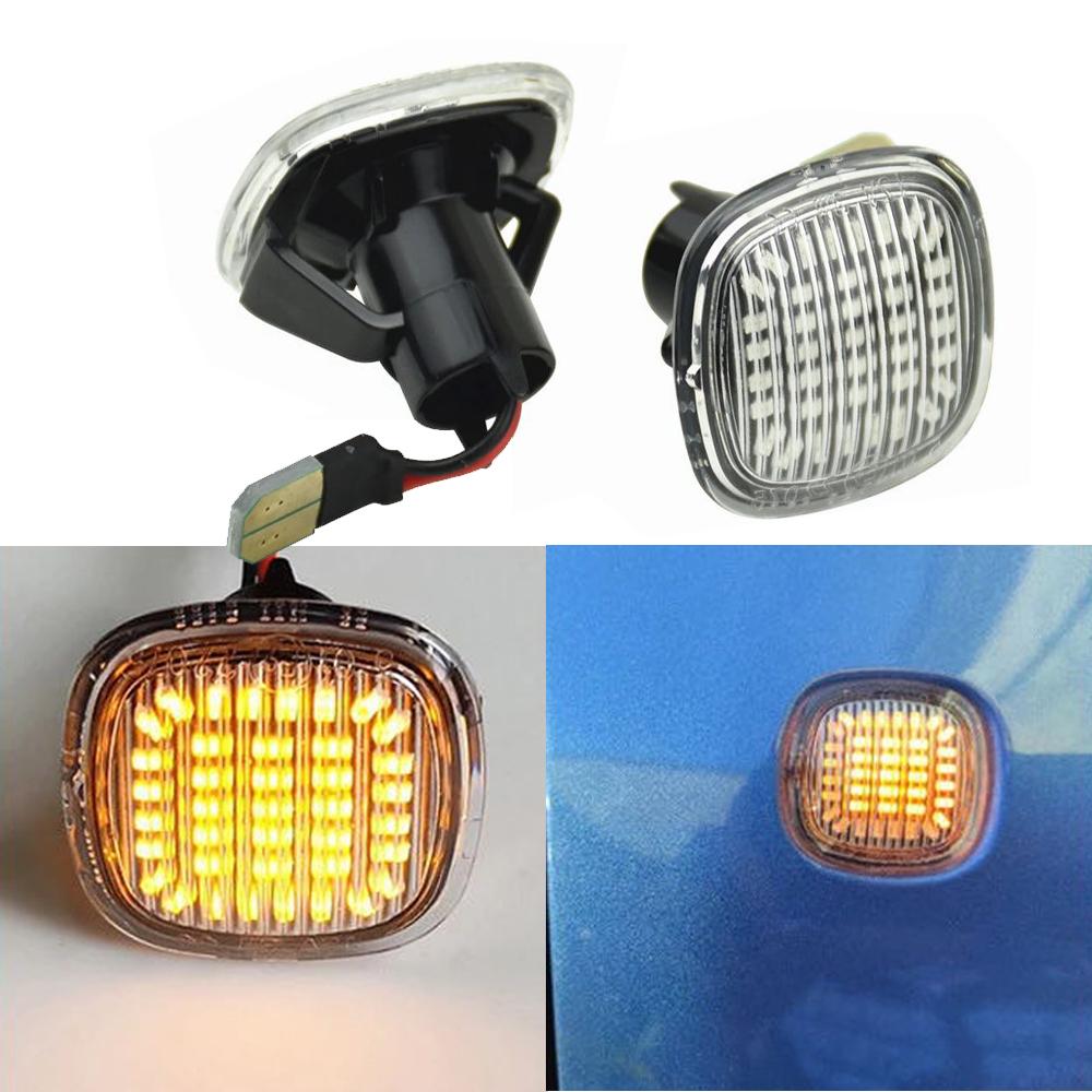 2PCS LED Dynamic Side Marker Turn Signal Light for SKODA Octavia Roomster Rapid Fabia SEAT Cordoba Ibiza Leon for A3 A4 A8