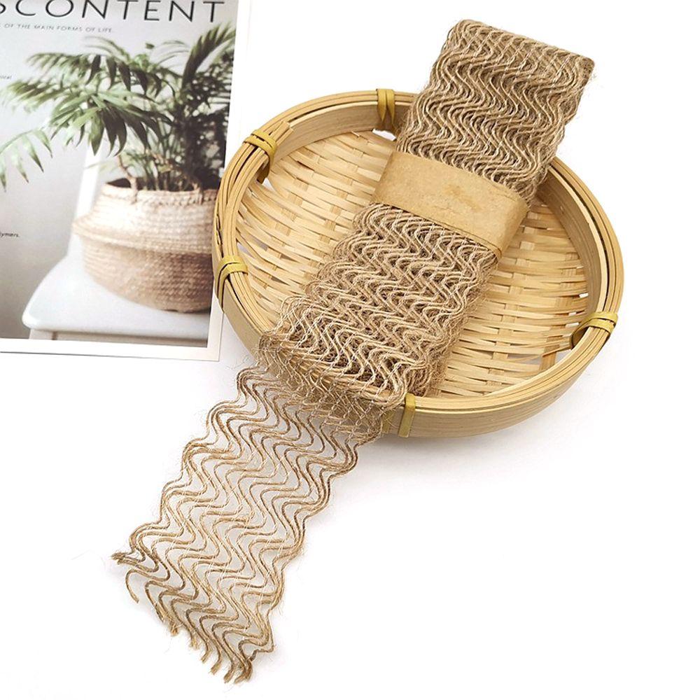Woven DIY Scrapbook Home Ornament Lace Wedding Party Supplies Burlap Roll Jute Ribbon Hemp Rope