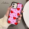 Valentine Day hearts pattern Phone Case for iPhone 17 Air 15 16 11 12 13 14 Pro Max Plus coque Fundas Shell