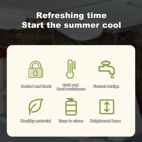 Большой диспенсер для напитков 3,5 л с краном, холодный чайник для коктейлей, соков, кувшин для пива, диспенсер для воды, контейнер для вечеринок, барбекю