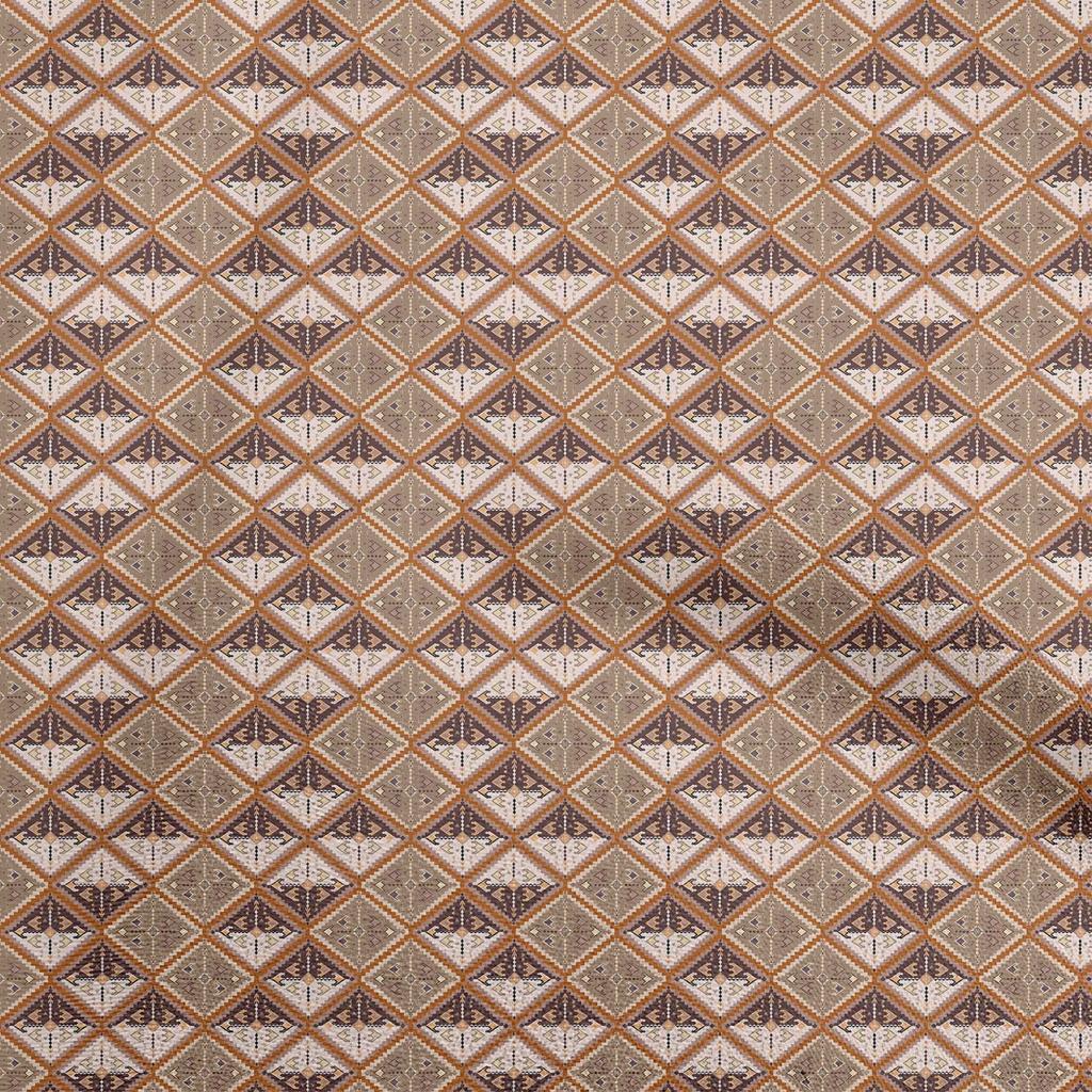 oneOone Cotton Flex Gray Fabric Asian Kilim Diy Clothing Quilting Fabric Print Fabric By Yard 40 Inch