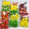 10PCS 2-3cm Mini Artificial Fruits Foods Vegetables Fake Apple Peach Orange Lemon Pear Banana Pepper Pumpkin Home Decoration