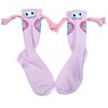 Valentine's Day Couple Heart-Shaped Magnet Socks With Hand-Holding  (Mid-Calf Socks)