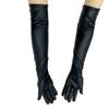 Hip-pop Leather Gloves Skinny Etiquette Mittens Elastic Long Gloves  Girl