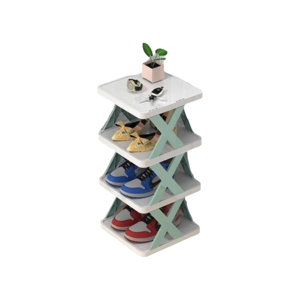Съемные складные полки для обуви X-образный цветной шкаф для обуви для студенческого общежития