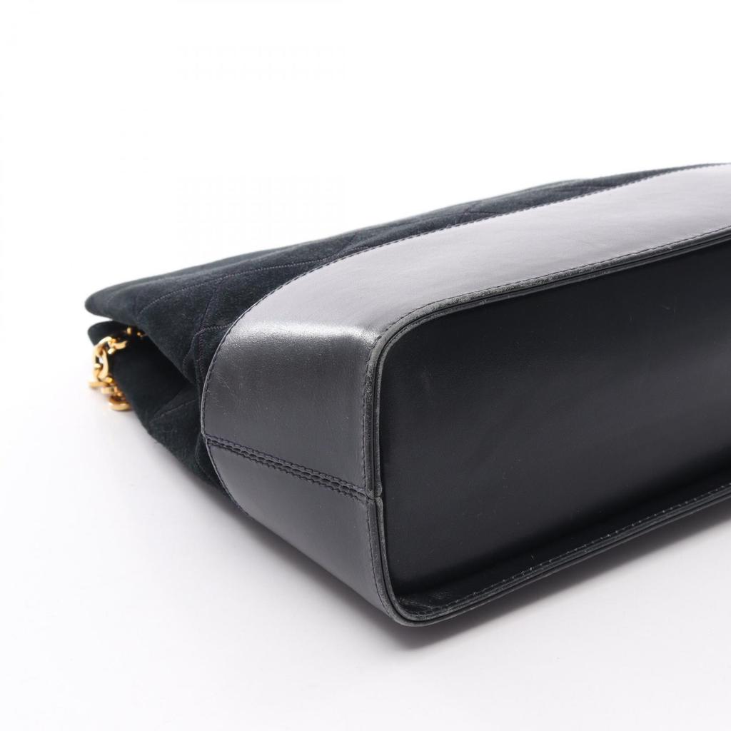Used Salvatore Ferragamo Shoulder Bag leather Suede Black Used Women