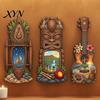 Tropical Home Decor 3Pcs Hawaiian Tiki Wooden Wall Hanging Sign, Surf Coastal Art, Surfing Themed Exquisite Plaque for Bar Patio & Holiday Gift Style