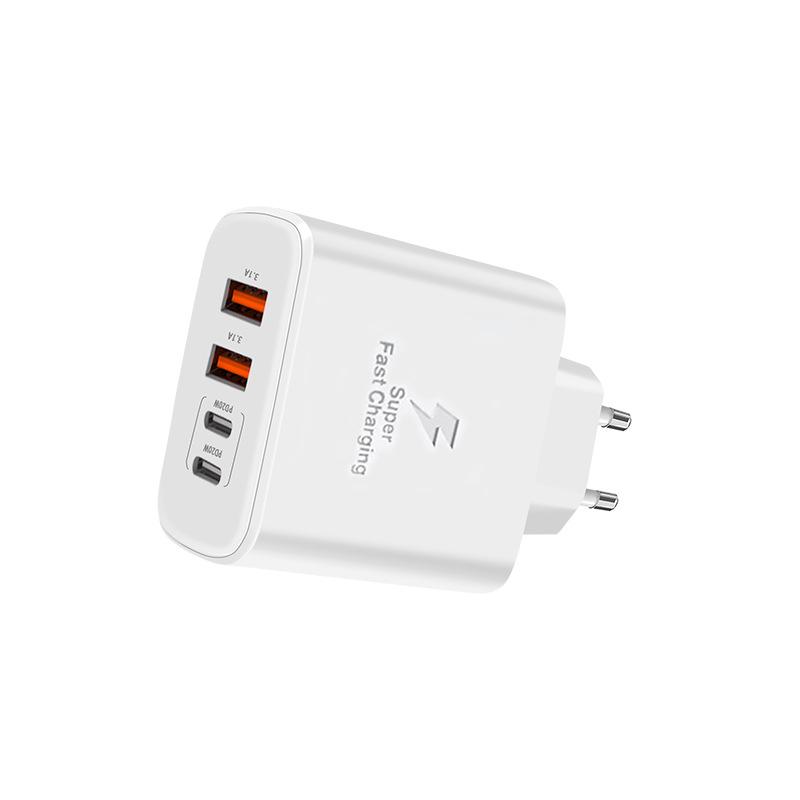 Новое зарядное устройство PD40W европейского типа подходит для Samsung S20S21S22S23 Apple 15 Адаптер с несколькими портами для быстрой зарядки