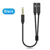 Headset Splitter 3.5mm Audio+Mic Stereo Headphone Splitter Audio 3.5mm 4 Pole Jack Y Cable, for PS4,PC Gaming Headset,Xbox One