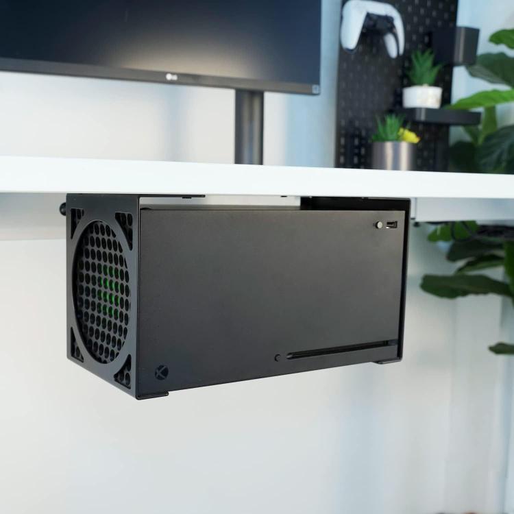Для XBOX Series X Настольное крепление Металлический скрытый органайзер Держатель Экономия места