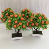 Orange Artificial Bonsai Durable Sturdy Non-fading