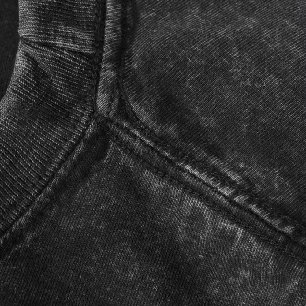 Мужская футболка с коротким рукавом 230G в винтажном стиле, универсальная однотонная, свободного кроя, с круглым вырезом, модный топ Инс