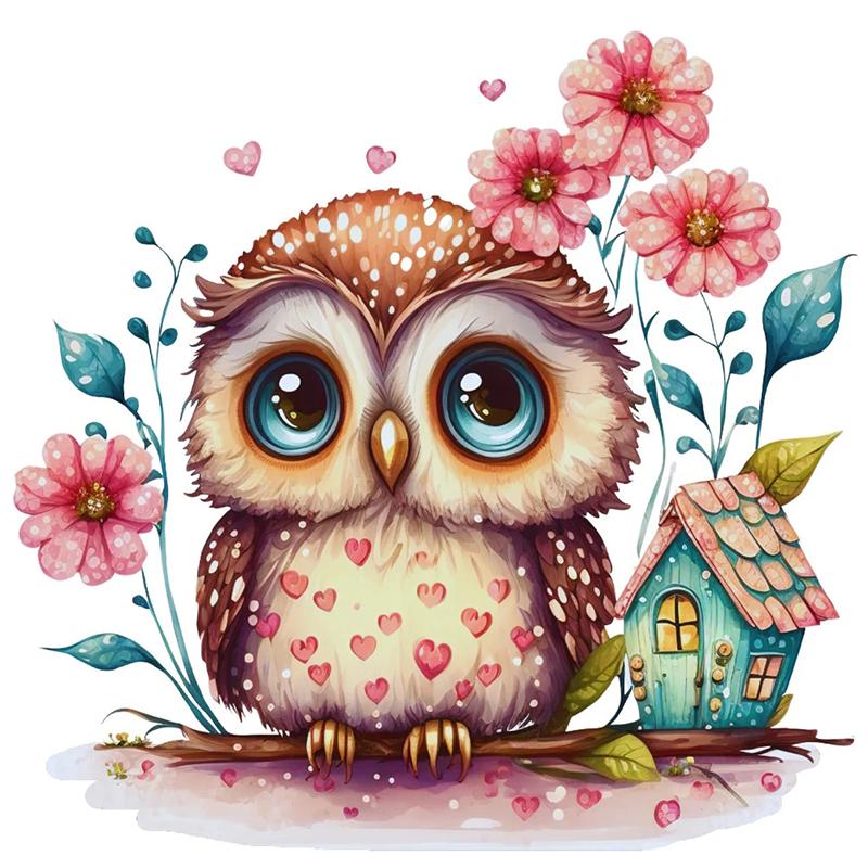 T303 # Сова Попугаи Птицы Цапля Цветочные Мультяшные Животные Стикер Стены Ванная Комната Туалет Декор Гостиная Шкаф Холодильник Наклейки