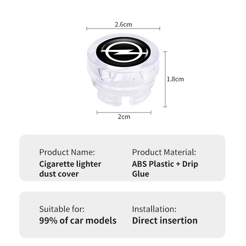 Car Accessories Cigarette Lighter Cover Button Protective Case Dust Cap For Opel Corsa Astra Insignia Vectra Zafira Meriva Mokka XL1