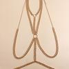 Хип-хоп Уличный танец Сексуальная цепочка на грудь Женская Горячая девушка Цепочка на ключицу Индивидуальная одежда Цепочка на грудь и тело